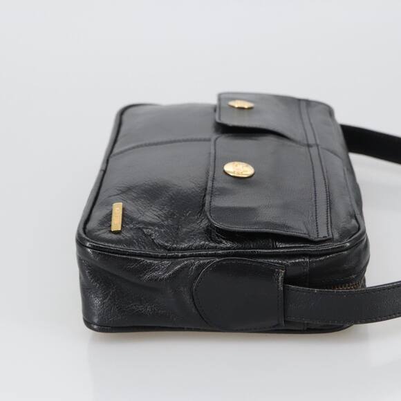 CELINE Shoulder Bag Leather Black Gold - Picture 4 of 13